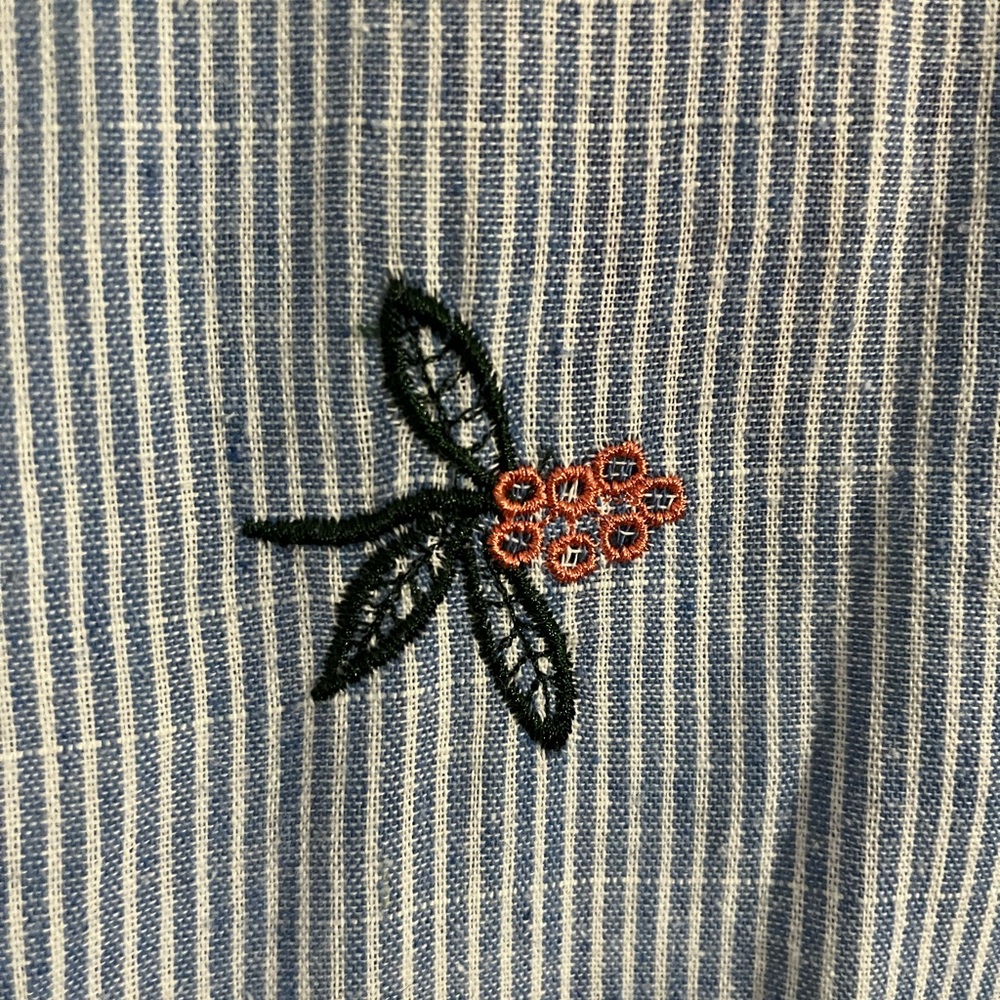 Orange Creek blue and white embroidered dress size large - Picture 7 of 7